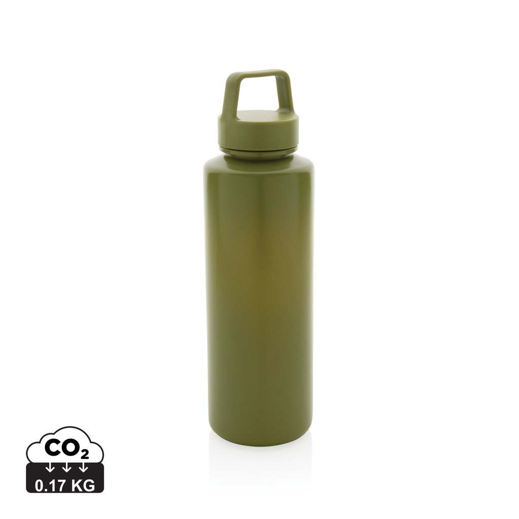 Bouteille recyclée publicitaire avec poignée 500ml Vert 